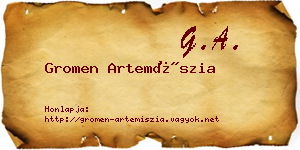 Gromen Artemíszia névjegykártya